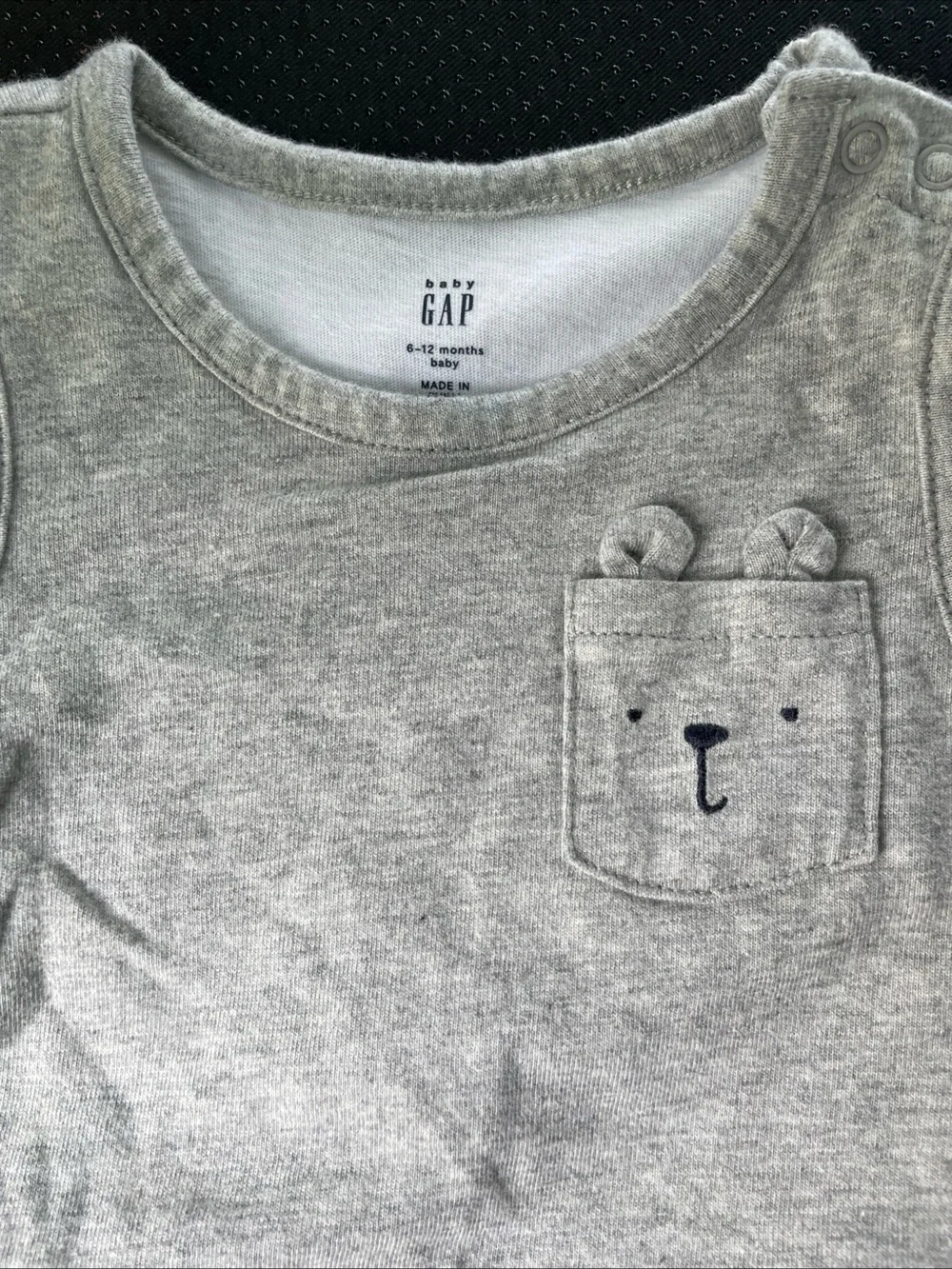 GAP Gray Tank Top with Green Camo Romper